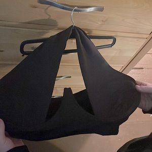 Shein Plus Wrap Front Crop Top Coffee Color